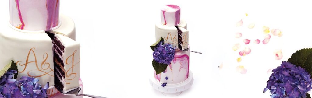 Tort ślubny Ewy Drzewickiej kajmak-czekolada - banner