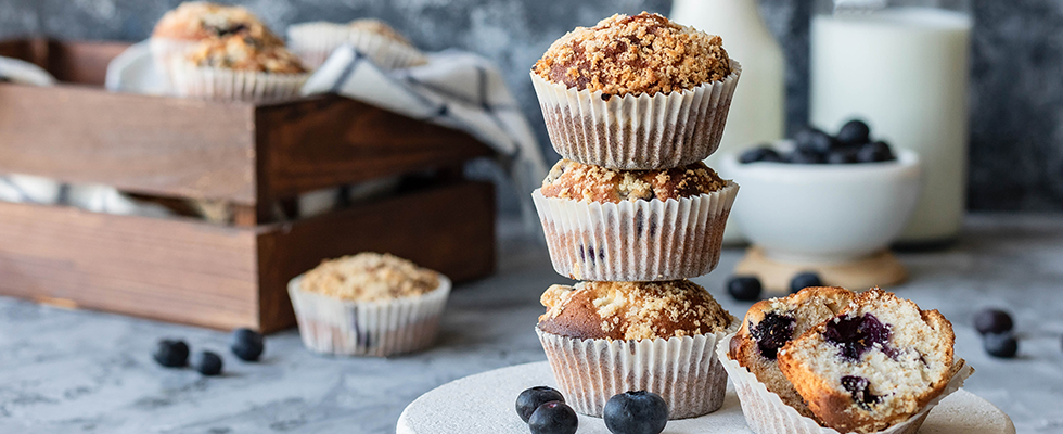 Muffinki z borówkami.